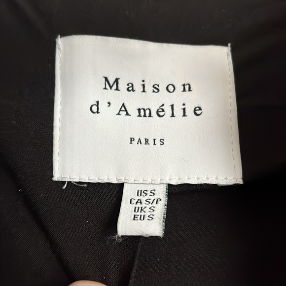 Maison d’Amelie black satin bomber jacket - Picture 5 of 7